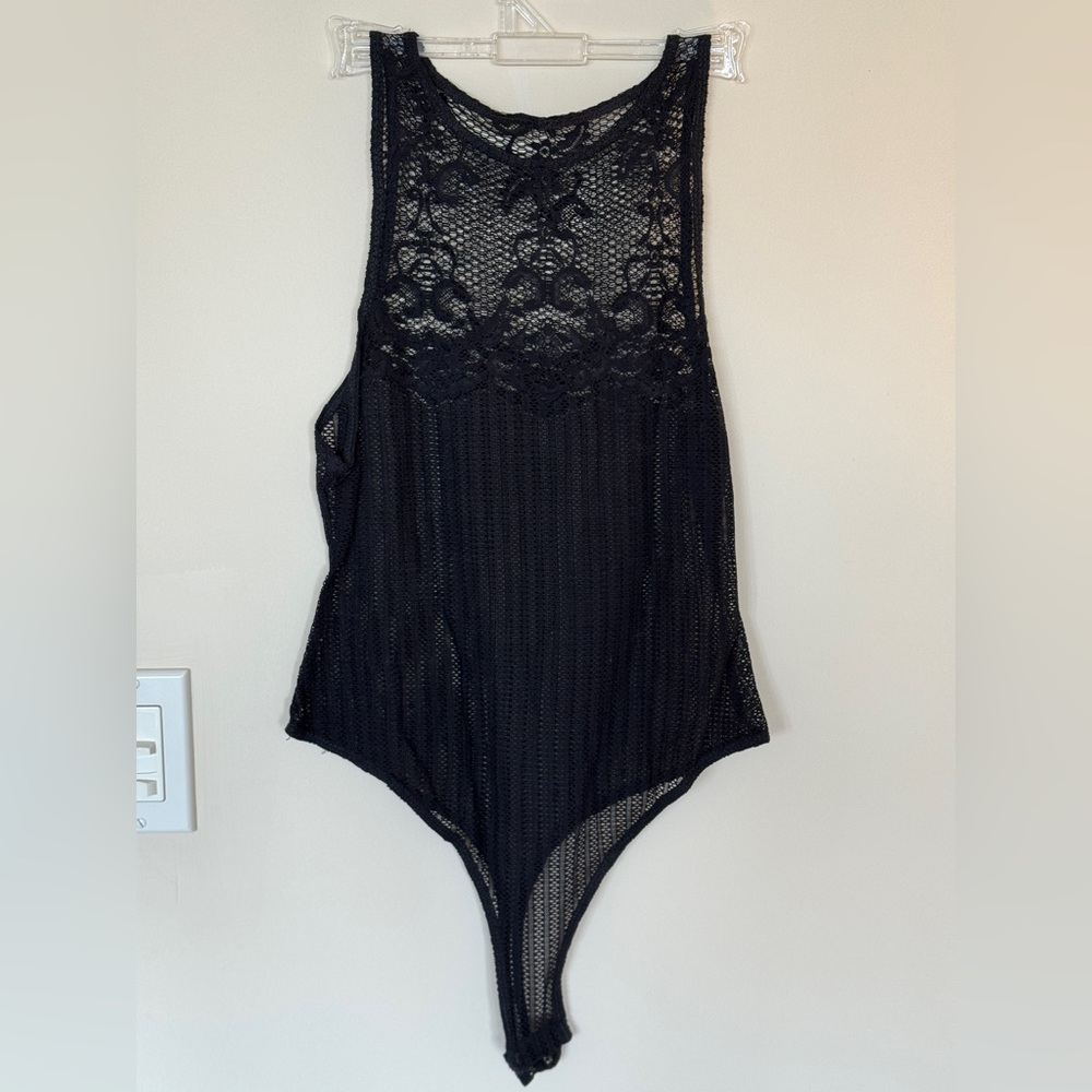 Chic Vintage Black Lace Shapewear Bodysuit